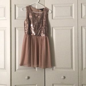 Gold and Nude Sequin Dress